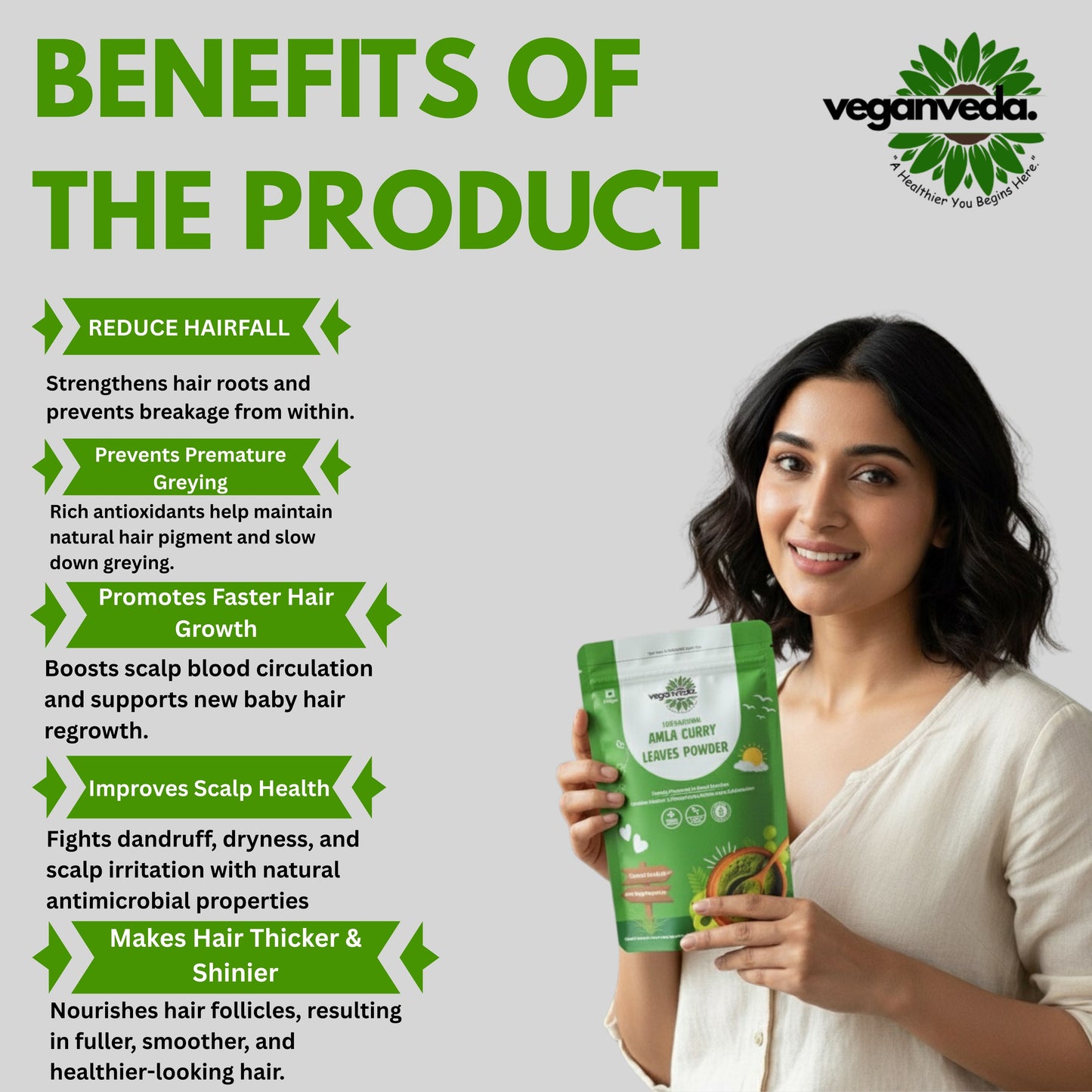 Amla curry leaves powder | 200g | Improves Hair Quality | Boosts Energy & Gut Health