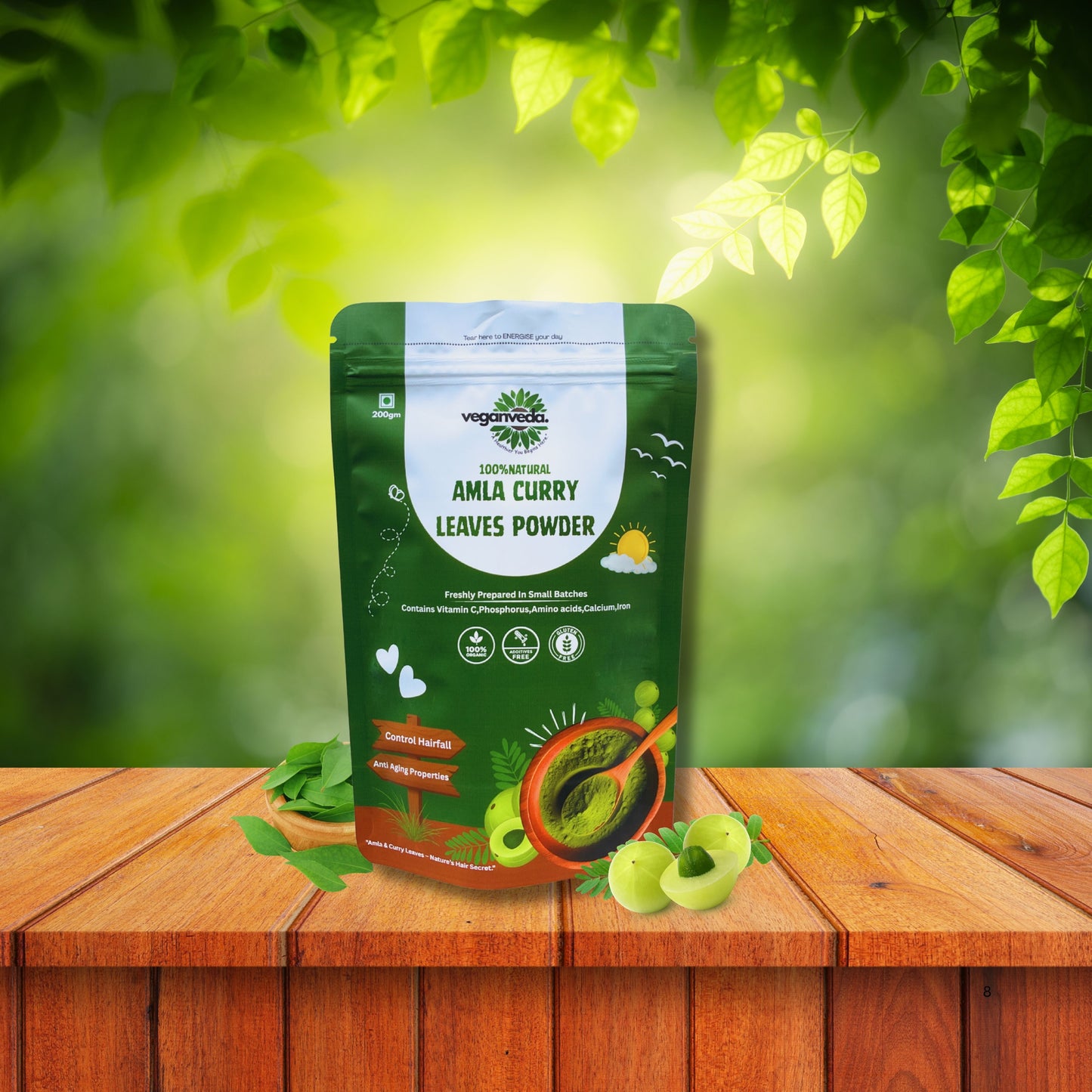 Amla curry leaves powder | 200g | Improves Hair Quality | Boosts Energy & Gut Health