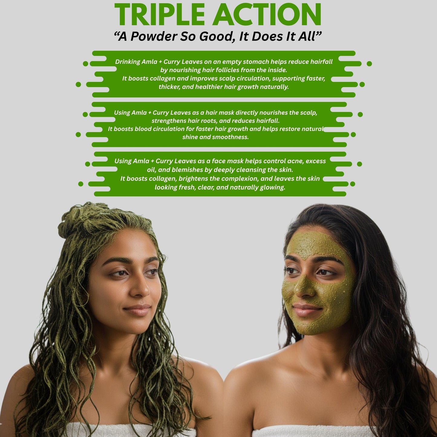 Amla curry leaves powder | 200g | Improves Hair Quality | Boosts Energy & Gut Health